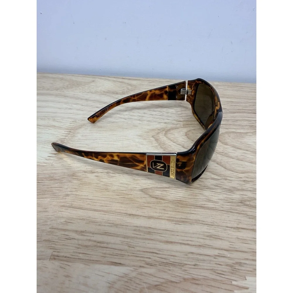 VonZipper Banshee Sunglasses Tortoise Shell Brown Lens VZ Logo Y2K Vintage